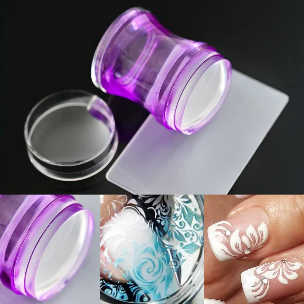 GlamAura Silicone Transparent Nail Art Stamping Kit thumbnail 2