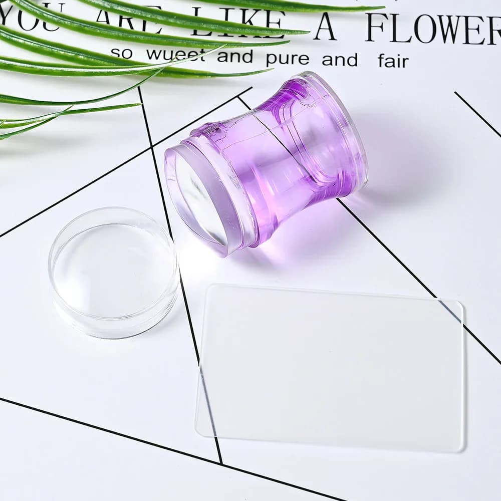 GlamAura Silicone Transparent Nail Art Stamping Kit thumbnail 6